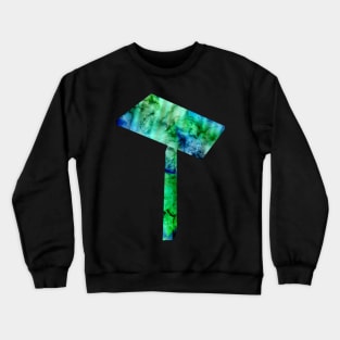 Cut Up Blue And Green Marble Crewneck Sweatshirt